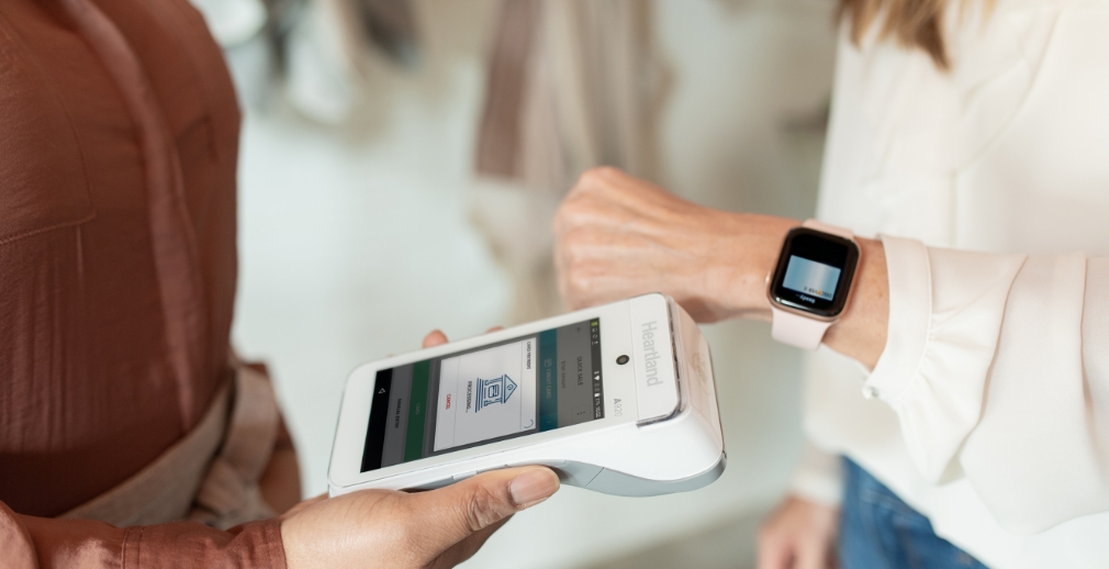 Image of a mobile device for credit card payment acceptance