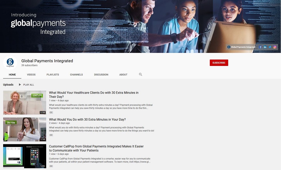 Global Payments Integrated YouTube Channel