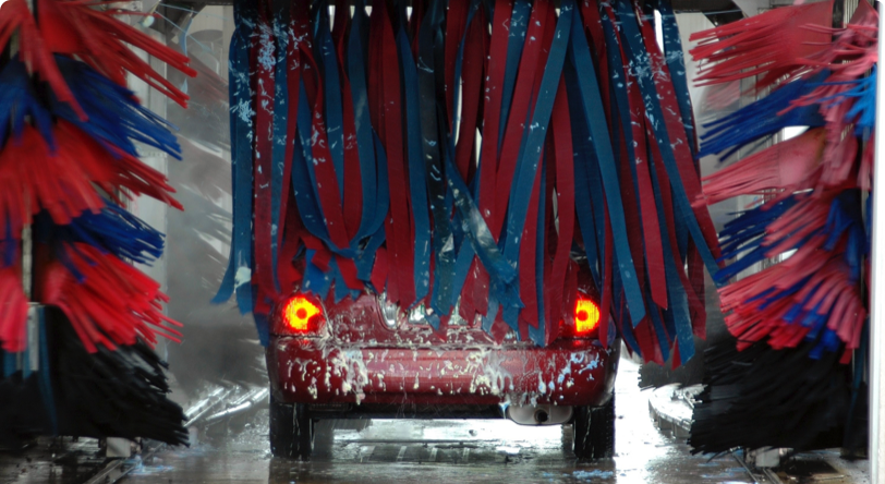 car at a car wash