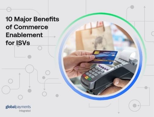 Image of the eBook front page, reading Ten Major Benefits of Commerce Enablement for ISVs