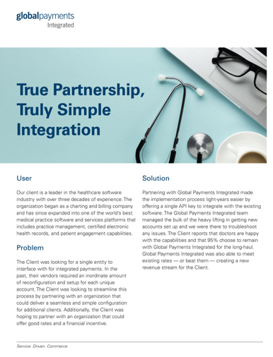 Global Payments Integrated healthcare payments processing case study