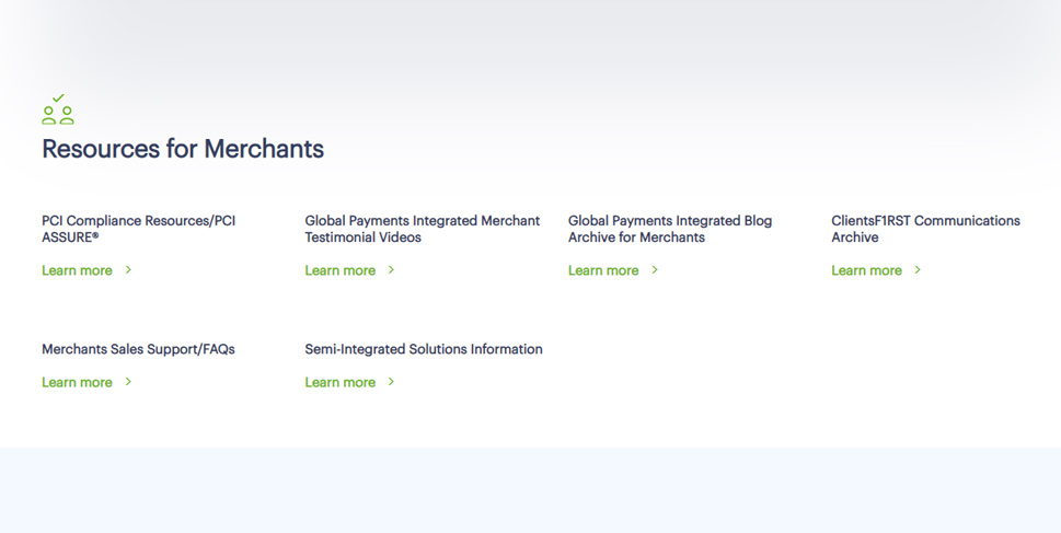Resources for Merchants illustration from Global Payments Integrated