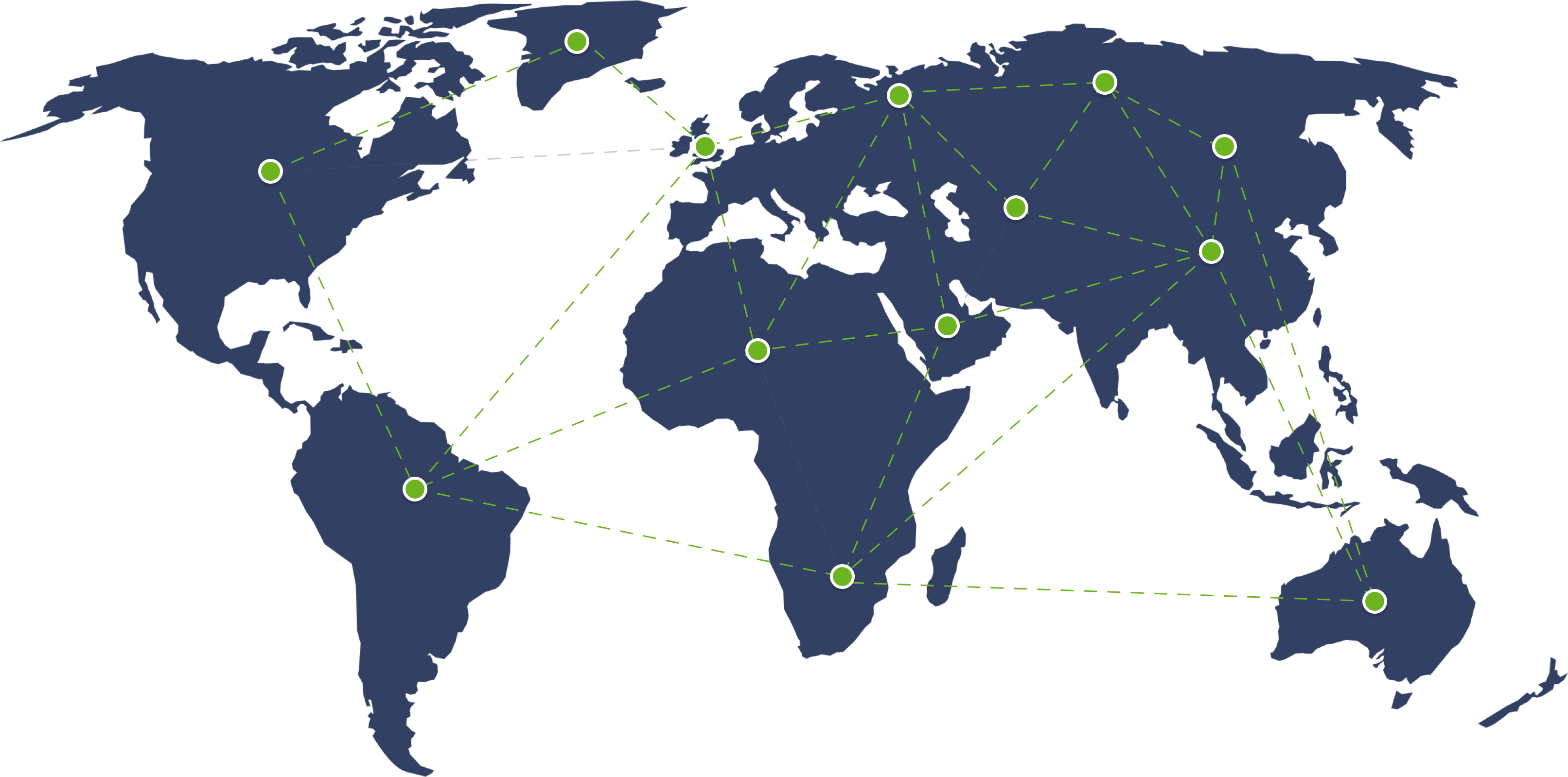 worldwide office locations map  from Global Payments Integrated
